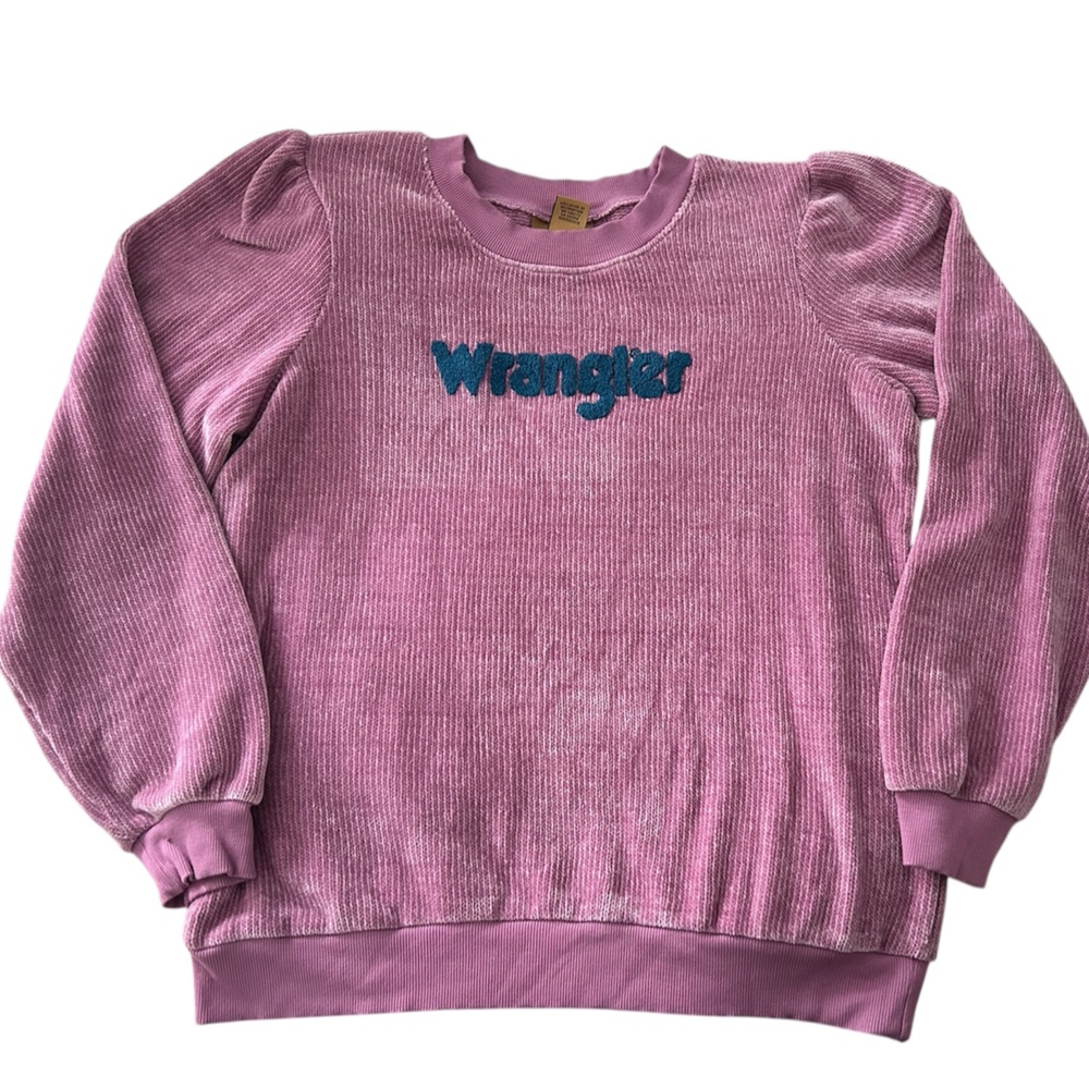 Wrangler Kids Pink Sweatshirt with Blue Logo